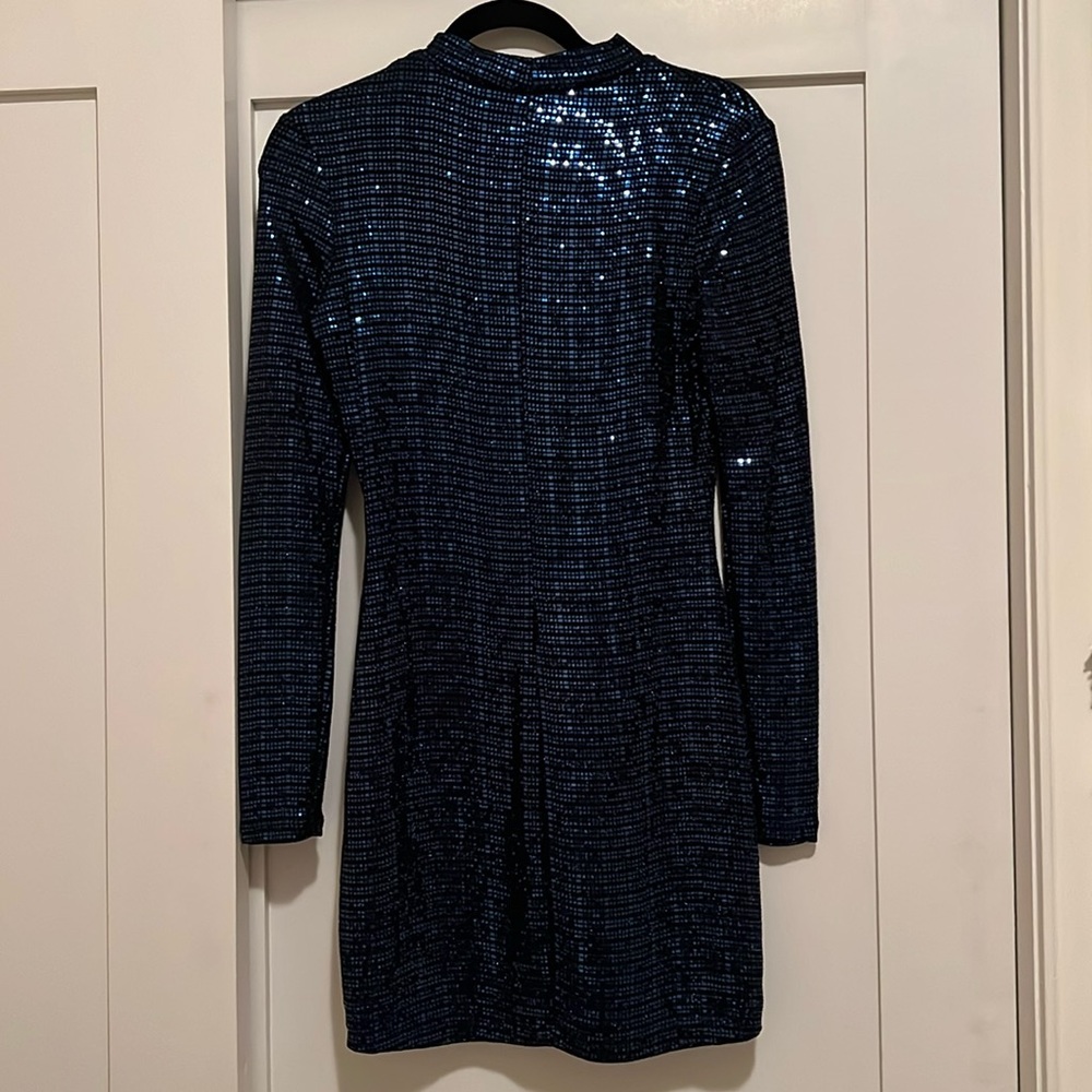 Blue sequins dress
